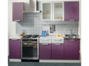 Кухня Трапеза Классика 1500 ПВХ Звёздная пыль фиолетовый, столешница 26 мм